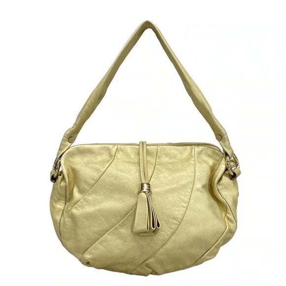 CELINE Bitter Sweet Gold Leather Handbag